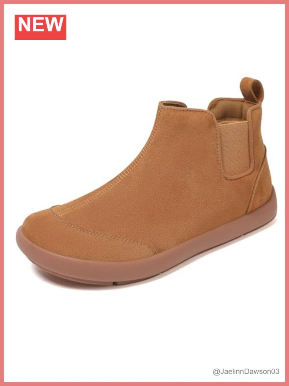 Women's 100% Genuine Suede Leather Chelsea Ankle Boots Slip On Fleece Lined